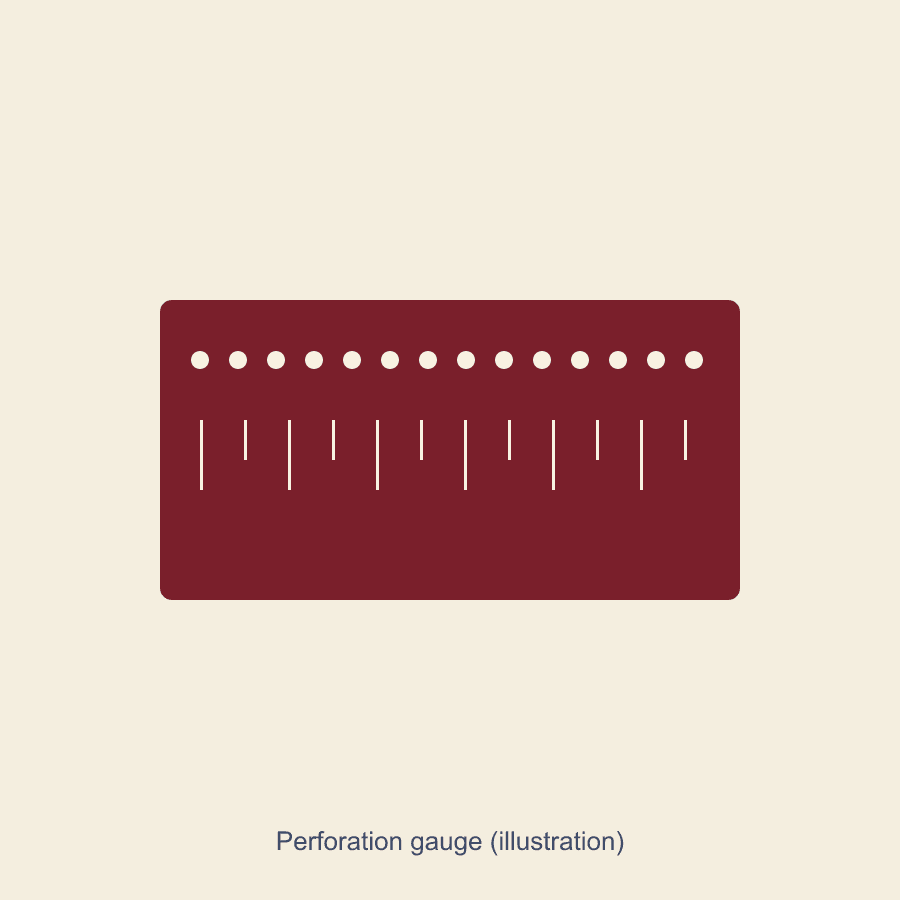 Perforation gauge (illustration)