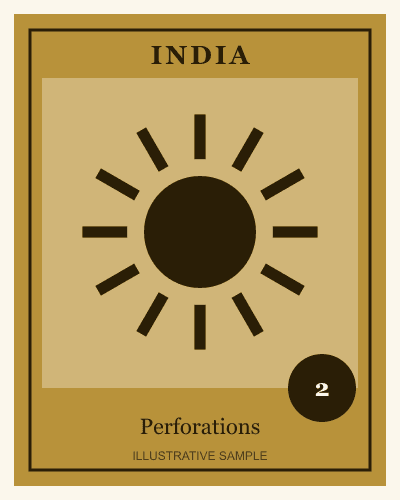 Illustrative stamp artwork for the article "Perforations explained: how to measure them"
